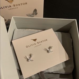 NWT pearl bee drop earrings sterling silver